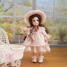 16‑inch Bisque Vintage Imperial Court Doll Grain Ball‑Jointed Doll (BJD) Dress‑Up Toy, Hand-Painted Doll for Girls
